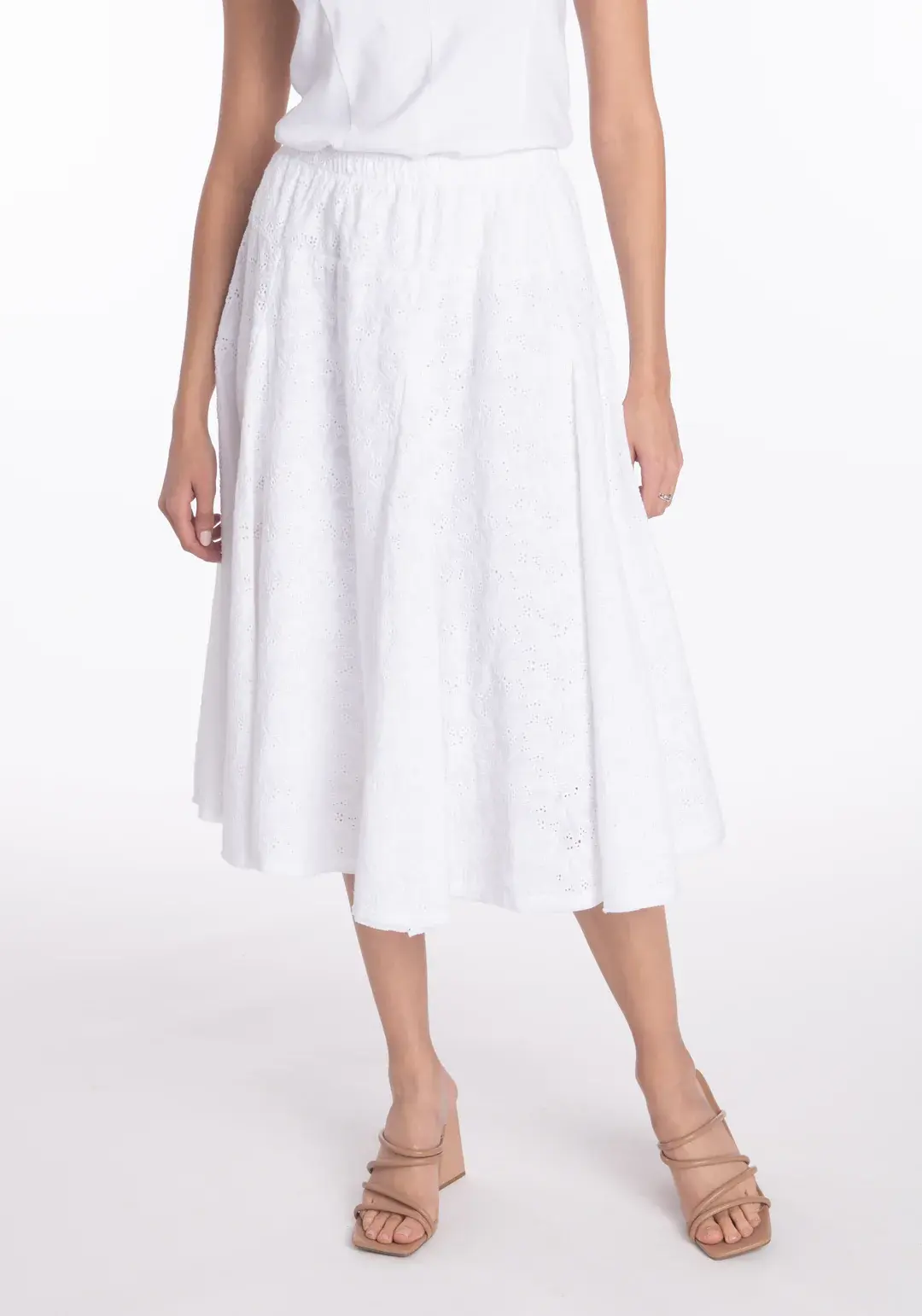 Luna Luz Layered Skirt w/ Frayed Hem