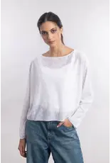 Luna Luz Boxy Pullover Sweater, White