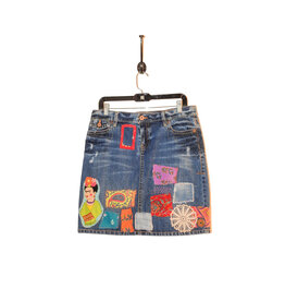 Sue Dreamer SD-150 Handsewn Denim Skirt, Frida, S