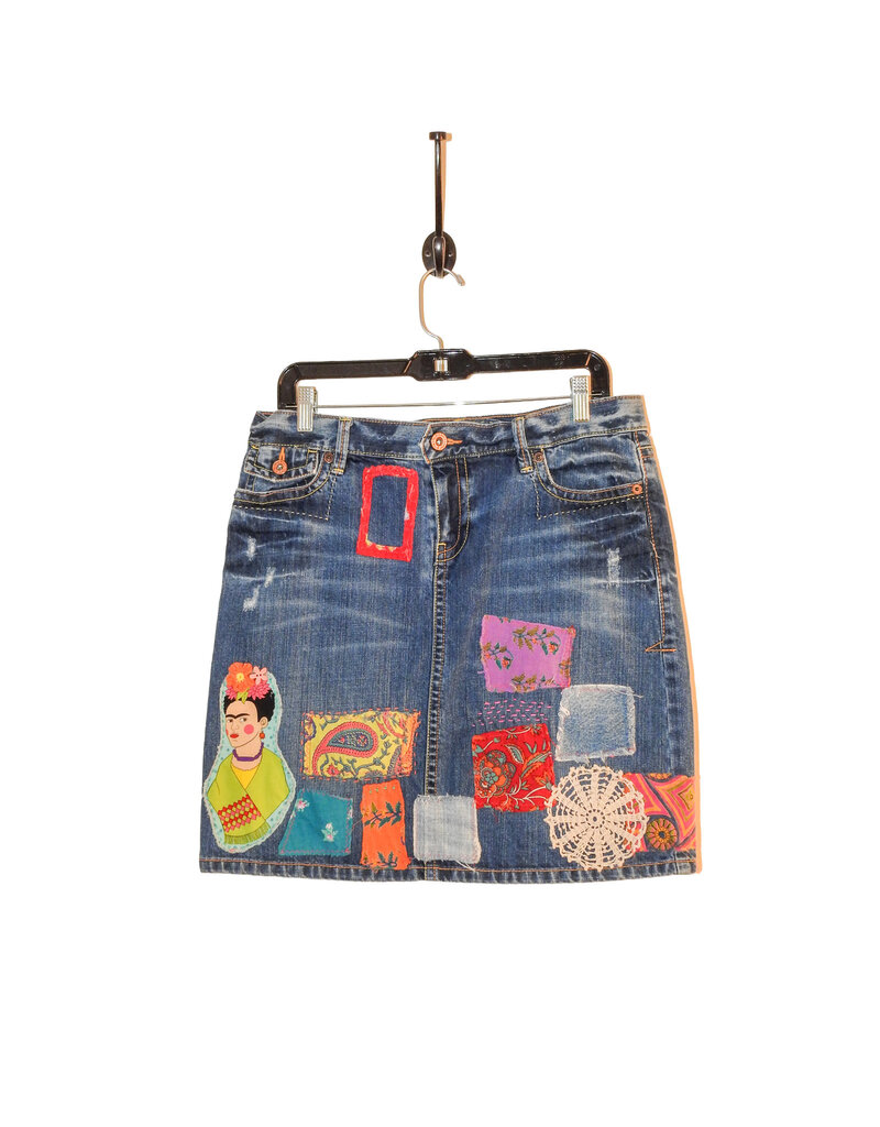 Sue Dreamer SD-150 Handsewn Denim Skirt, Frida, S