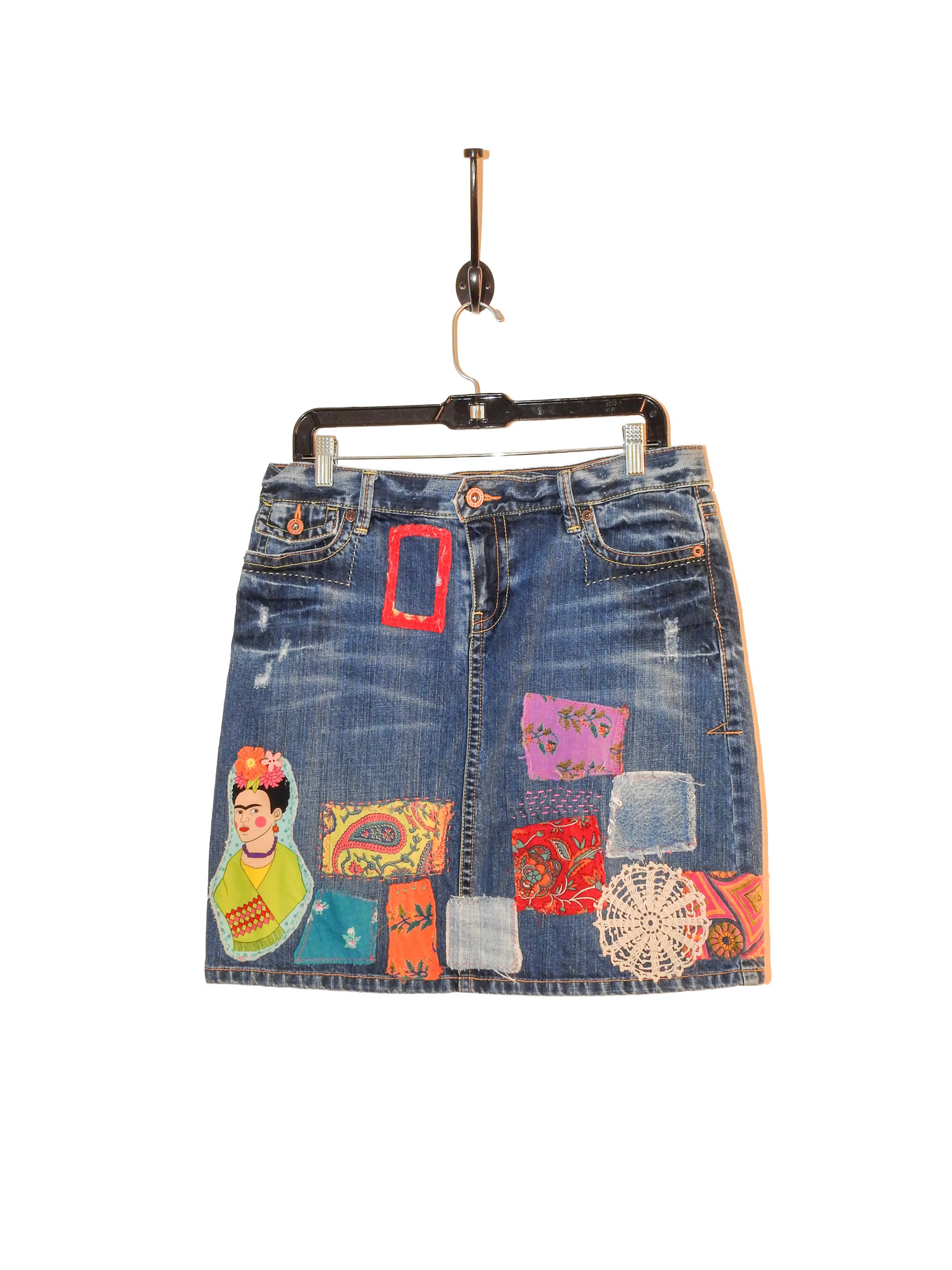 Sue Dreamer SD-150 Handsewn Denim Skirt, Frida, S