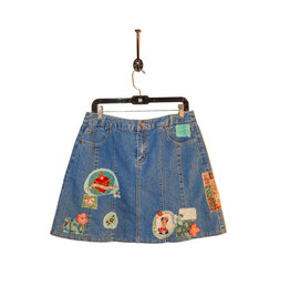 Sue Dreamer SD-149 Handsewn Denim Skirt, Te Amo, S