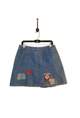 Sue Dreamer SD-149 Handsewn Denim Skirt, Te Amo, S