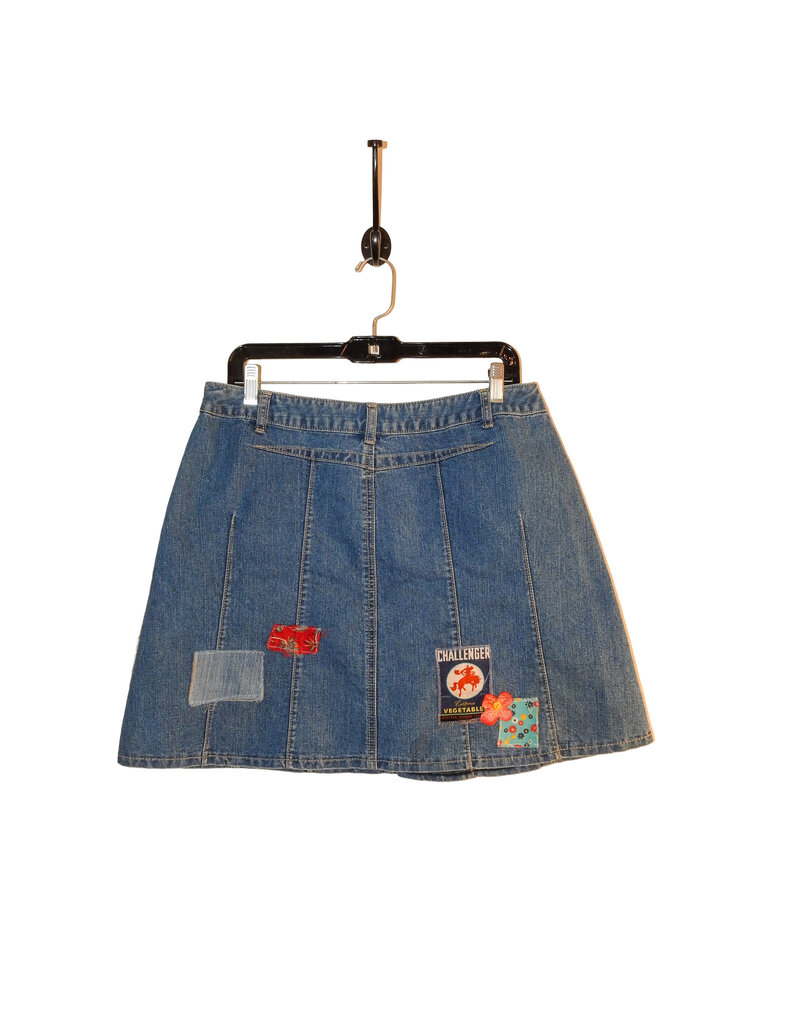 Sue Dreamer SD-149 Handsewn Denim Skirt, Te Amo, S