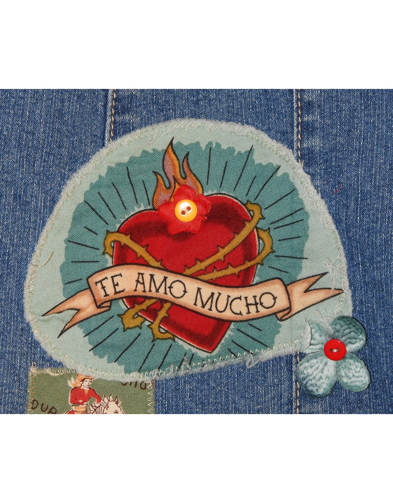 Sue Dreamer SD-149 Handsewn Denim Skirt, Te Amo, S