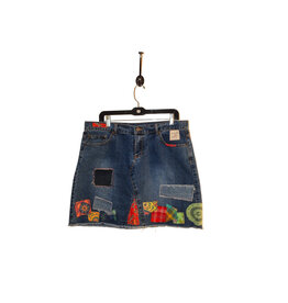 Sue Dreamer SD-151 Handsewn Denim Patch Skirt, M/L