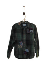Sue Dreamer SD-136 Hand Sewn, Green Pld Flannel-S/M, Day of Dead