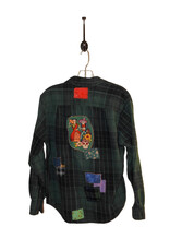 Sue Dreamer SD-136 Hand Sewn, Green Pld Flannel-S/M, Day of Dead