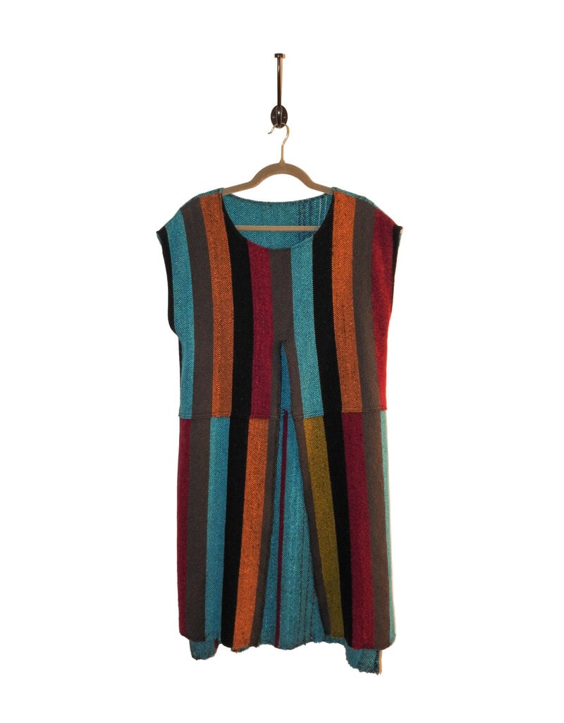 Dayna Fisk-Williams DFW 2 Handwoven, L, Long Tunic, Silk-Wool-Cashmere-poly, Multicolor