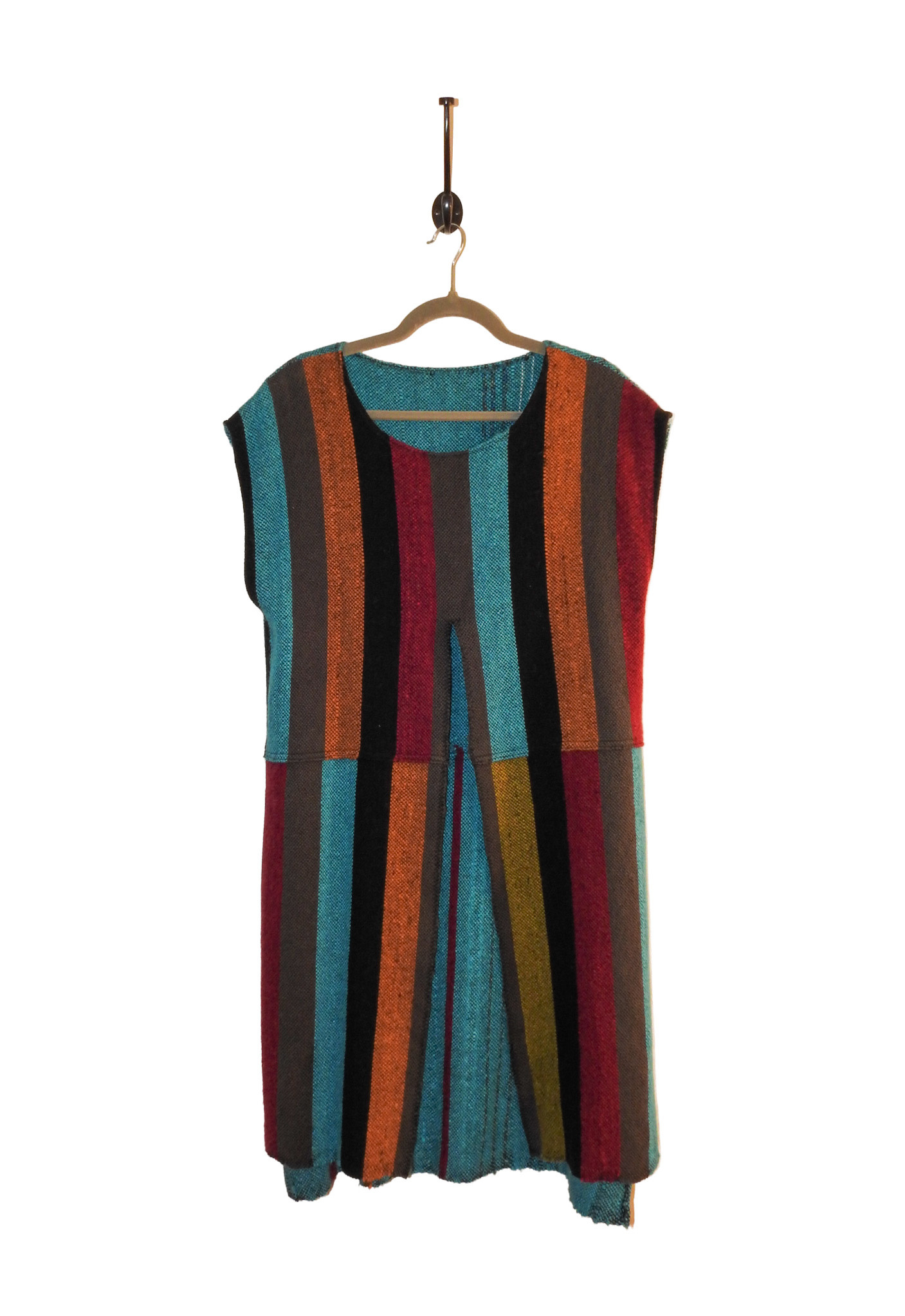 Dayna Fisk-Williams DFW 2 Handwoven, L, Long Tunic, Silk-Wool-Cashmere-poly, Multicolor