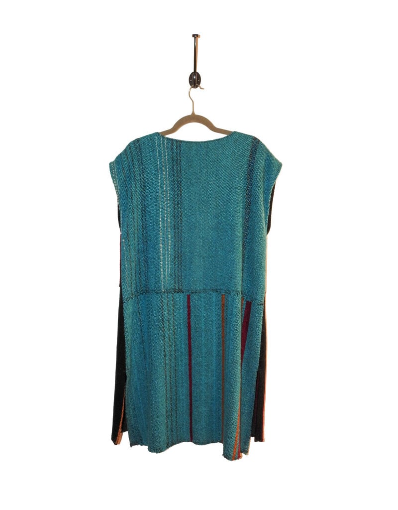 Dayna Fisk-Williams DFW 2 Handwoven, L, Long Tunic, Silk-Wool-Cashmere-poly, Multicolor
