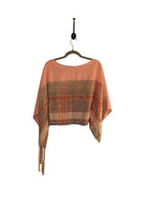 Dayna Fisk-Williams DFW 7, Handwoven, M, Top w/Fringe, soft pink & neutrals
