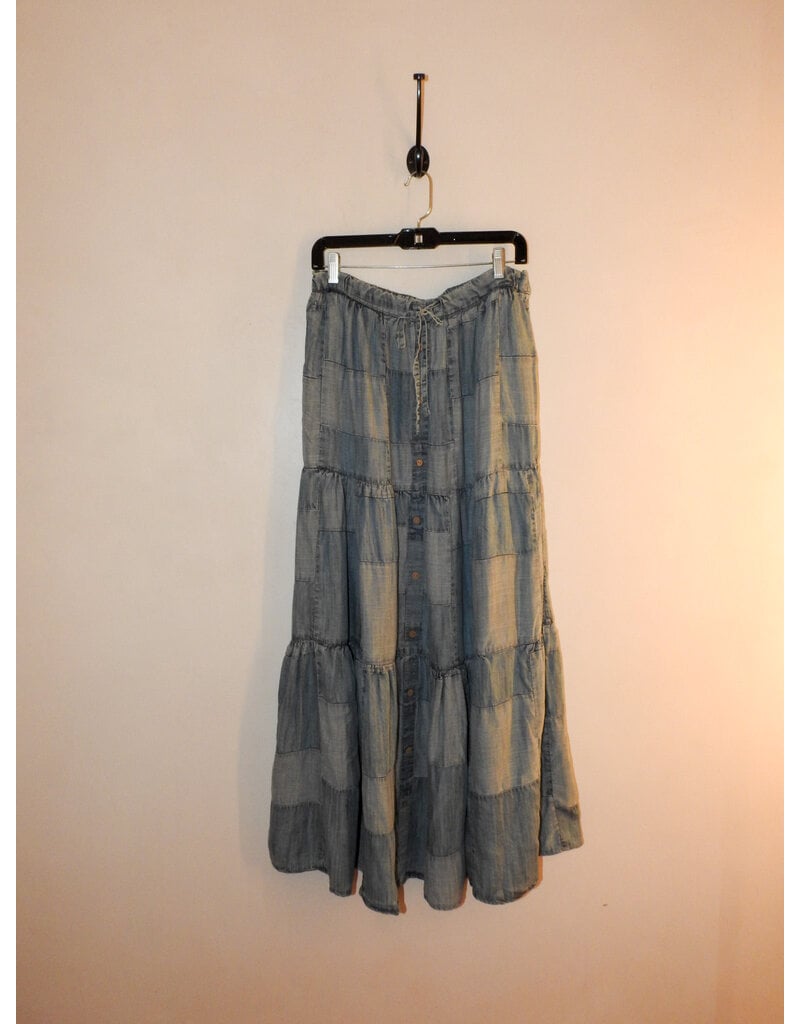 Jaded Gypsy Patchwork Skies Ruffle Skirt