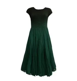 Wild Cosmos Lizzy Smock Green Ombre Dress O/S