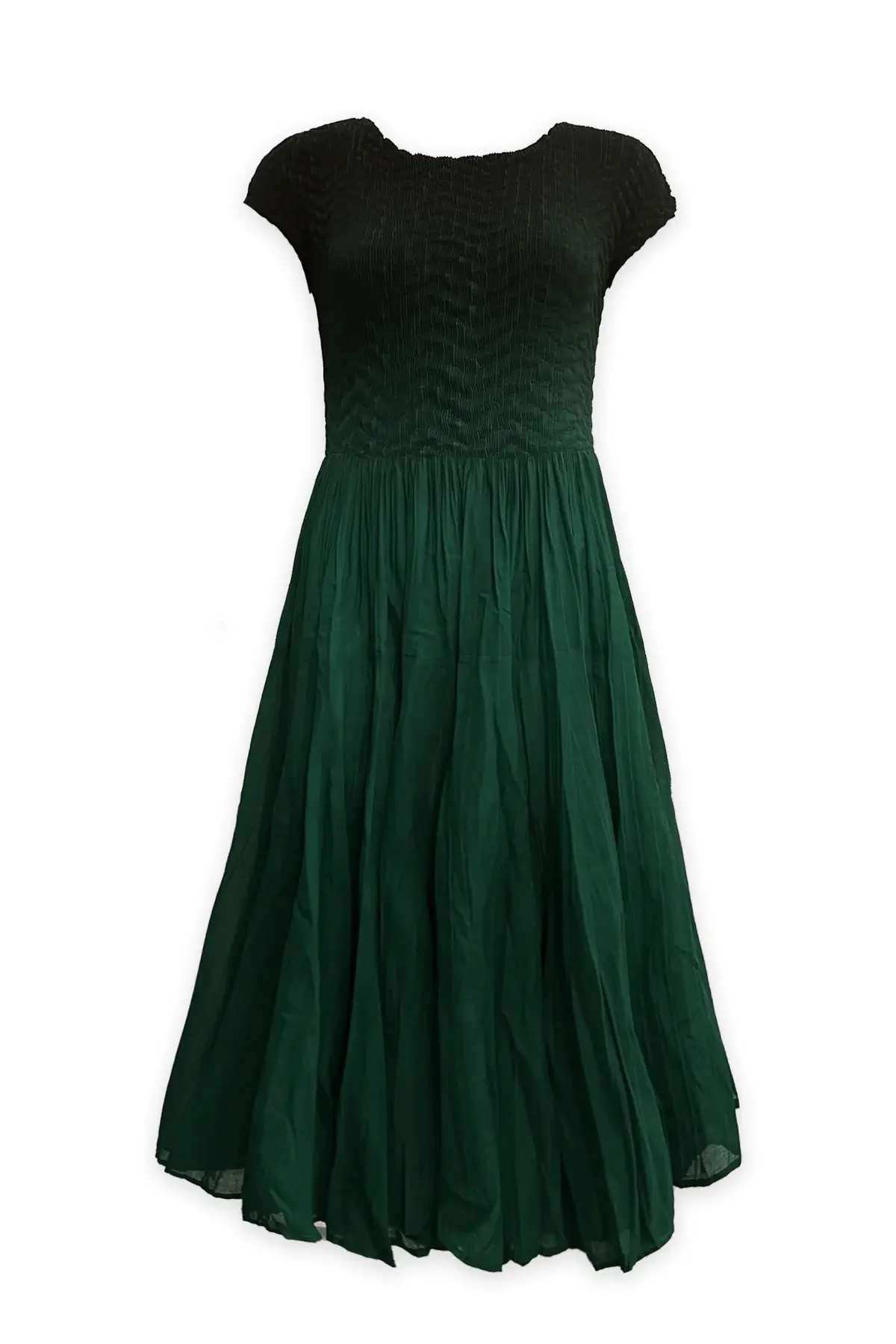 Wild Cosmos Lizzy Smock Green Ombre Dress O/S