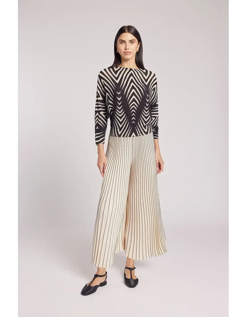 Wild Cosmos Lisa Chevron blk/wht top O/S