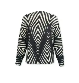 Wild Cosmos Lisa Chevron blk/wht top O/S