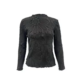 Wild Cosmos Kylie Lettuce Leaf Black O/S