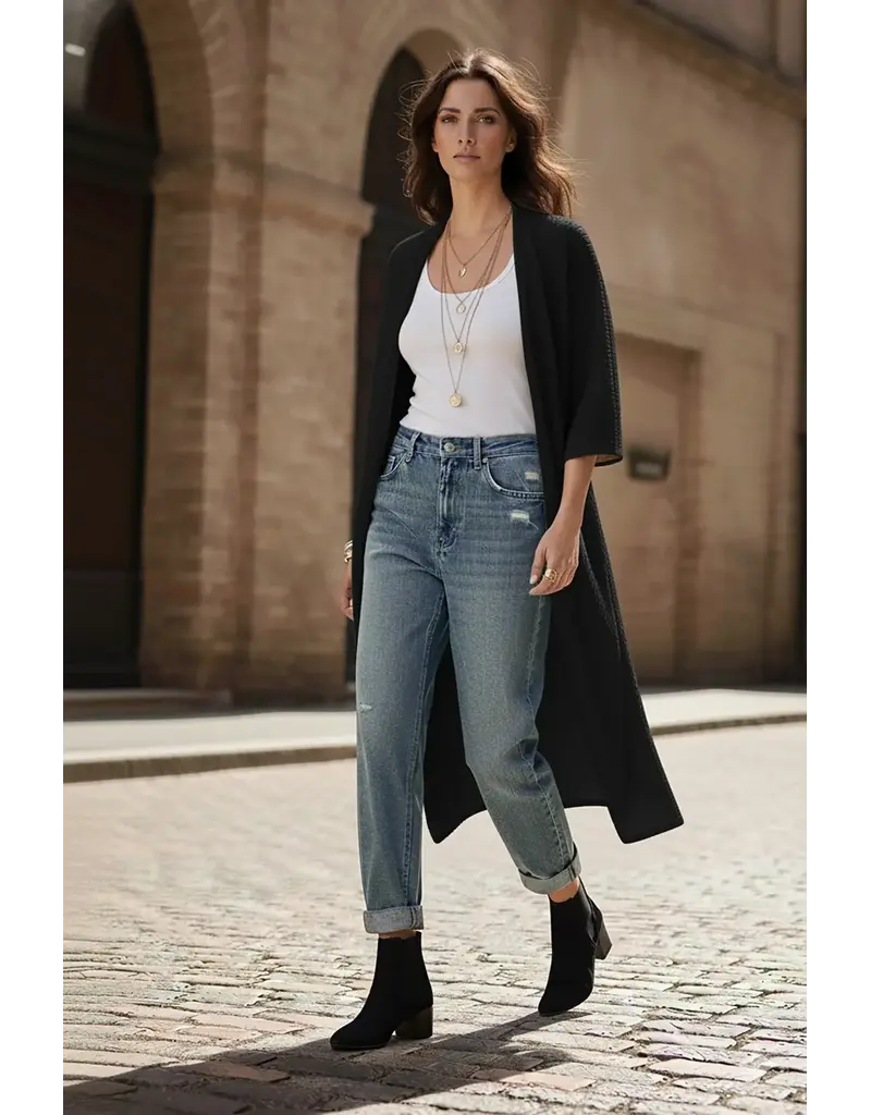 Wild Cosmos Cleo Chevron Duster O/S