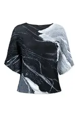 Wild Cosmos Anna Textured Top black mix marble O/S