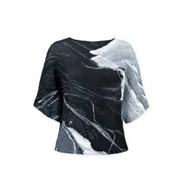 Wild Cosmos Anna Textured Top black mix marble O/S