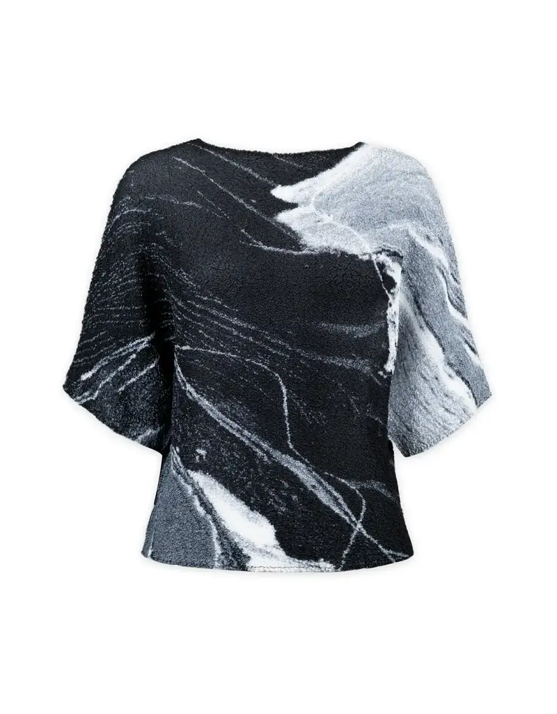 Wild Cosmos Anna Textured Top black mix marble O/S