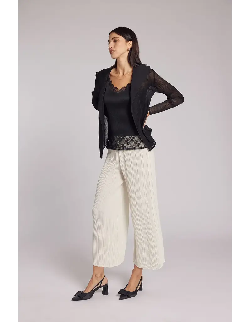 Wild Cosmos Deborah Crinkle Chiffon Cardigan Black O/S