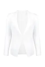 Wild Cosmos Deborah Crinkle Chiffon Texture Cardigan White O/S