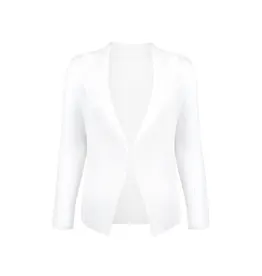 Wild Cosmos Deborah Chiffon Shawl Collar White O/S