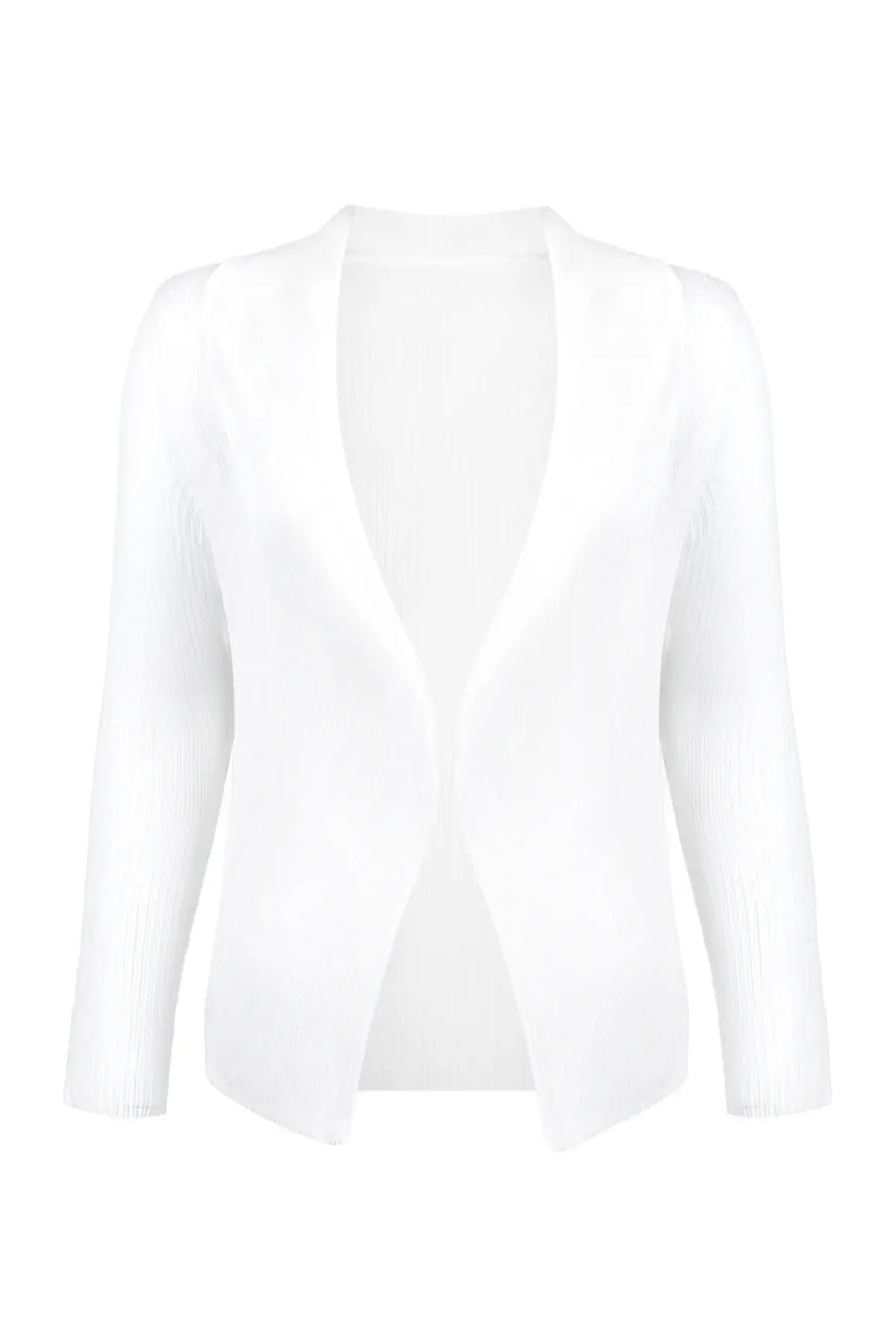 Wild Cosmos Deborah Chiffon Shawl Collar White O/S