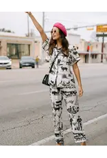 Katie Kime Marfa Toile Pajama Pants Set