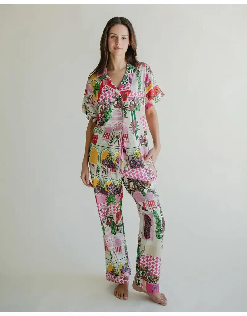 Katie Kime Greco Garden Pajama Pants Set