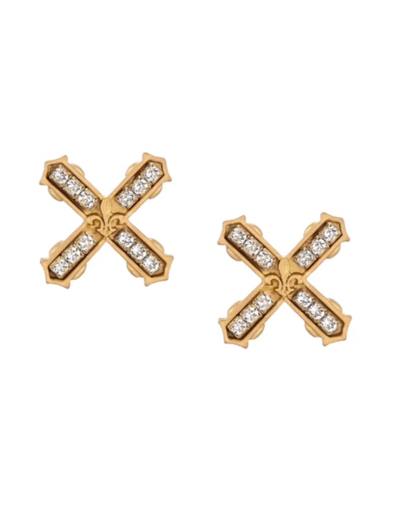 French Kande Gold Swarovski French Kiss Earrings