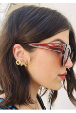 French Kande Gold Swarovski French Kiss Earrings