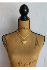 French Kande Monique 17" 24K Pltd. Brittany Chain w/FK Bee Pendant and Silver FDL