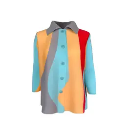 Wild Cosmos Lilly Flow Crystal Pleats Shirt O/S