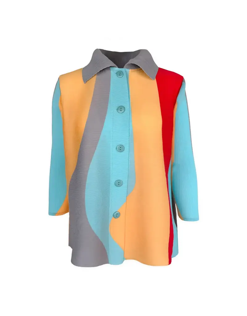 Wild Cosmos Lilly Flow Crystal Pleats Shirt O/S