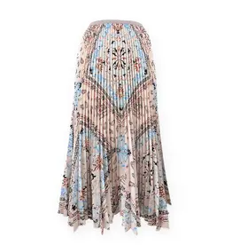 Wild Cosmos Ariana Pleated Maxi Skirt Neutral mix O/S