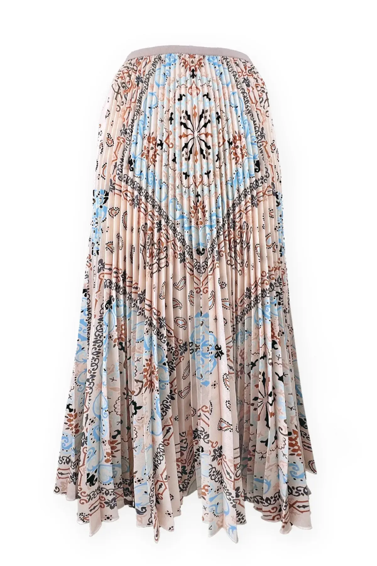 Wild Cosmos Ariana Pleated Maxi Skirt Neutral mix O/S