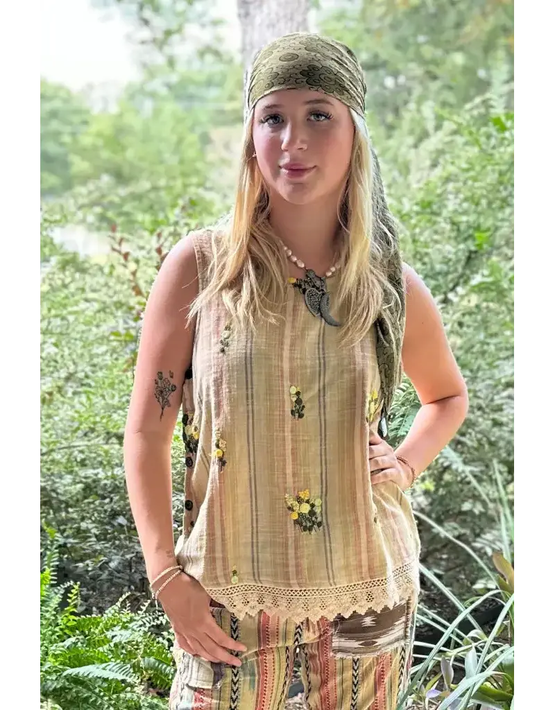 Jaded Gypsy Moon Flower Tank