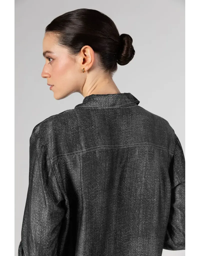 Anaphe Austin Long Sleeve denim shirt black