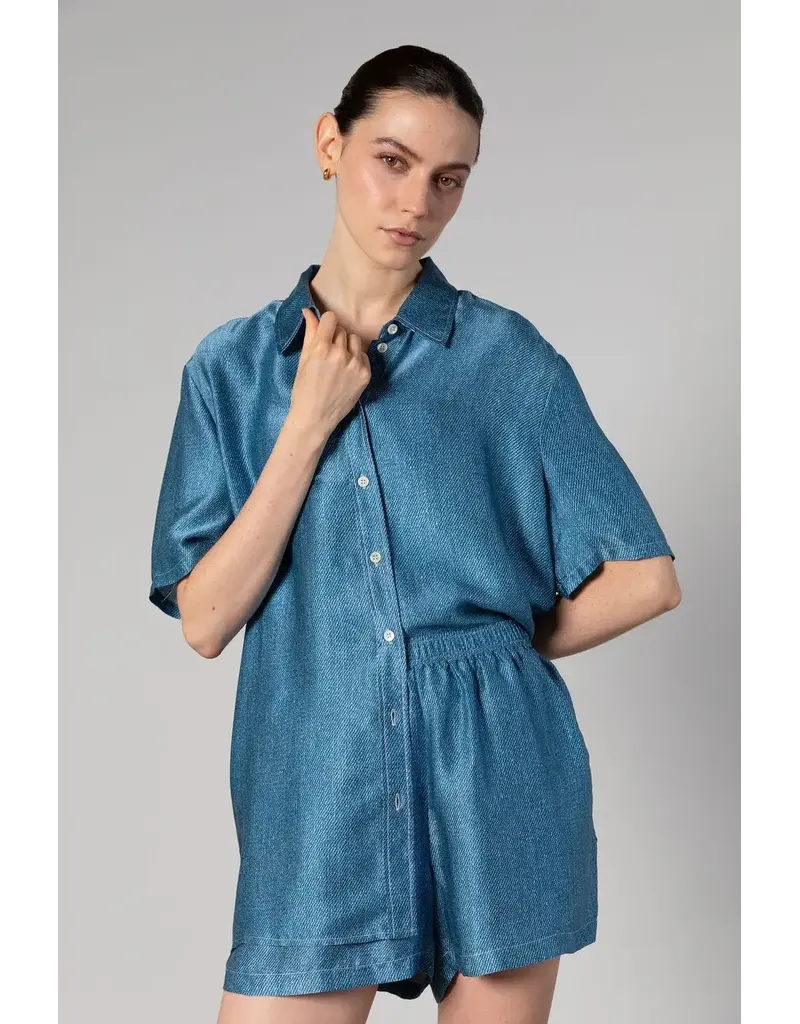 Anaphe Daily Short Sleeve Silk Shirt