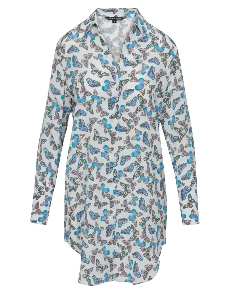 Catherinegee Daria Silk Shirt Dress Mallorca Monarch