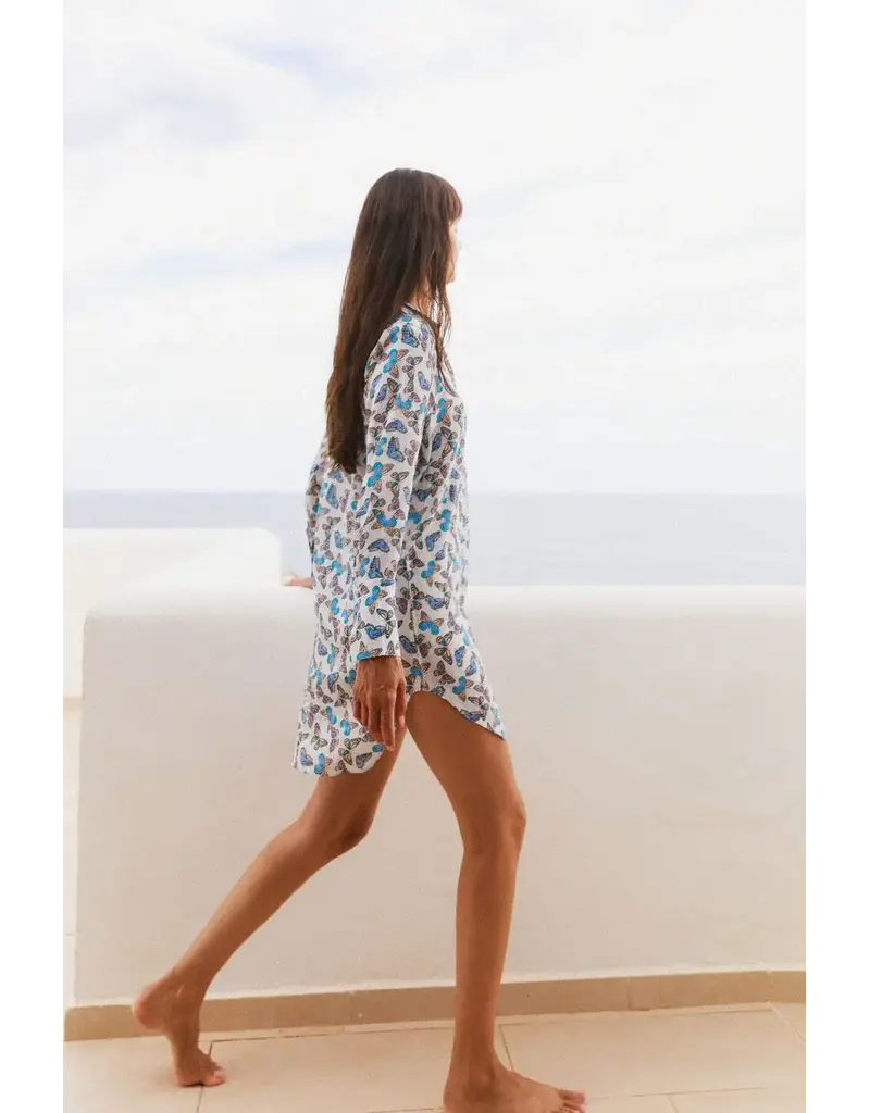 Catherinegee Daria Silk Shirt Dress Mallorca Monarch
