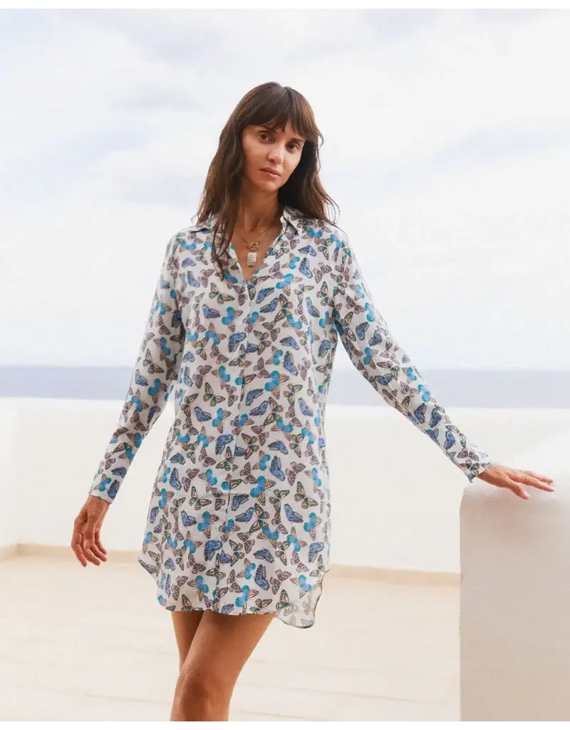 Catherinegee Daria Silk Shirt Dress Mallorca Monarch