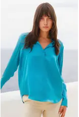Catherinegee Daria French Cuff Silk Blouse