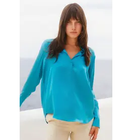 Catherinegee Daria French Cuff Silk Blouse