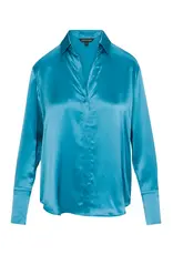 Catherinegee Daria French Cuff Silk Blouse