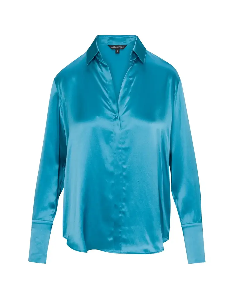 Catherinegee Daria French Cuff Silk Blouse