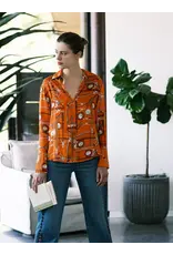 Catherinegee Daria French Cuff Silk Blouse